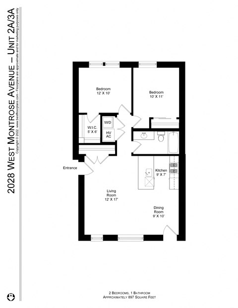2028 W Montrose 2 Bedroom Apartment